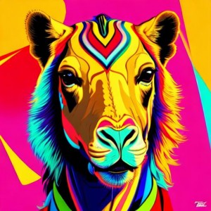 Vibrant Colorful Camel