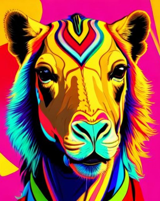 Vibrant Colorful Camel